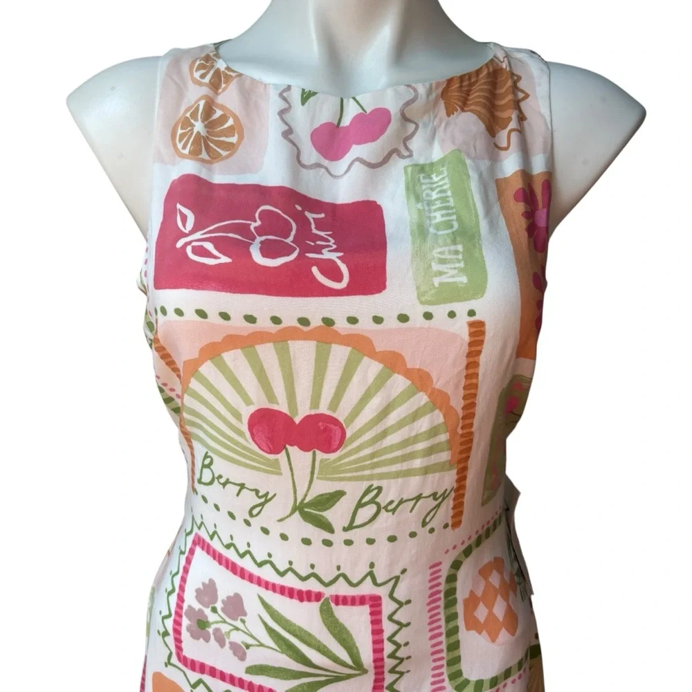 NWT, Mod On Trend Secret Symphony Cutout Tie Back Print Dress!, Sz S - Picture 12 of 16